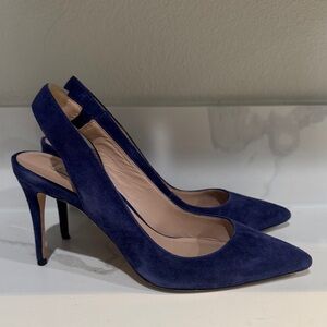 Chic Blue Suede Women's Heels